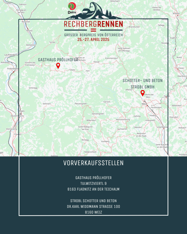 Vorverkaufsstellen Rechbergrennen 2025